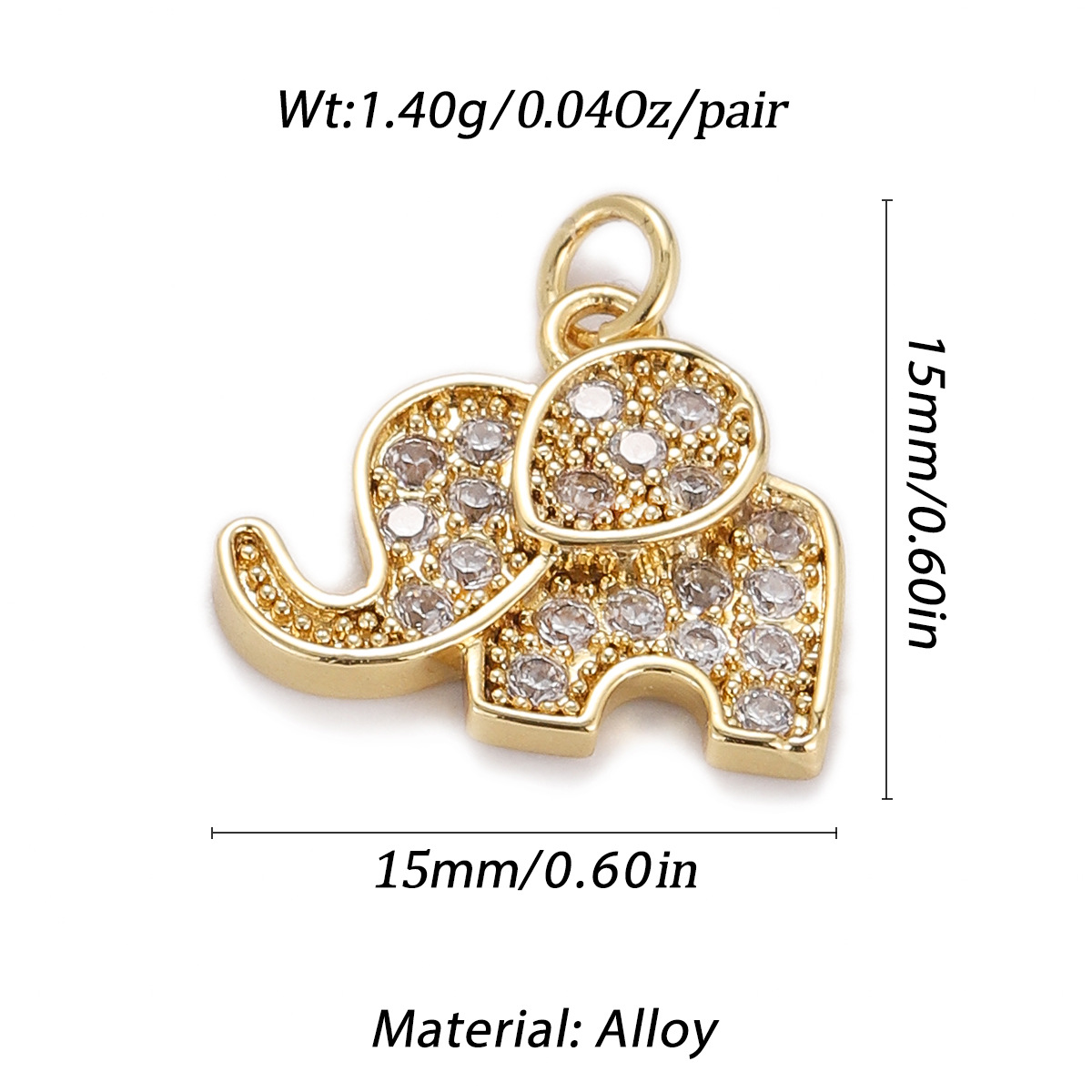 7g Weight Vacuum Plating Gold Plating Process Pendant Jewelry Making Type 19*15mm, 29*20mm Jewelry Making Size Gold Plated Plating Material Zircon Inlay Material DIY Jewelry Accessories Classification 1 Piece Quantity Copper Material Jaguar, Butterfly, Elephant Pattern Plating, Inlay Design Basic Style 1 Piece 19*15mm 29*20mm Copper Zircon Gold Plated Jaguar Butterfly Elephant Pendant 7