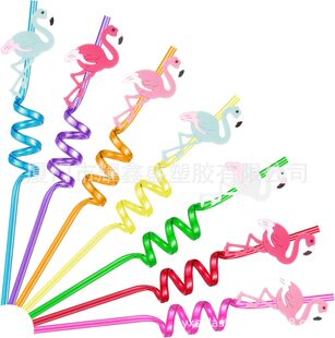 Flamingo Drinking Straws Reusable Flamingo Party Favors Flamingo Theme Party Plastic Straws