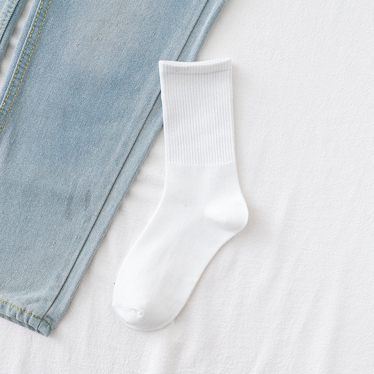 new black and white gaobang women‘s socks japanese ins fashionable all-match sports lovers‘ socks thin high elastic women‘s socks socks