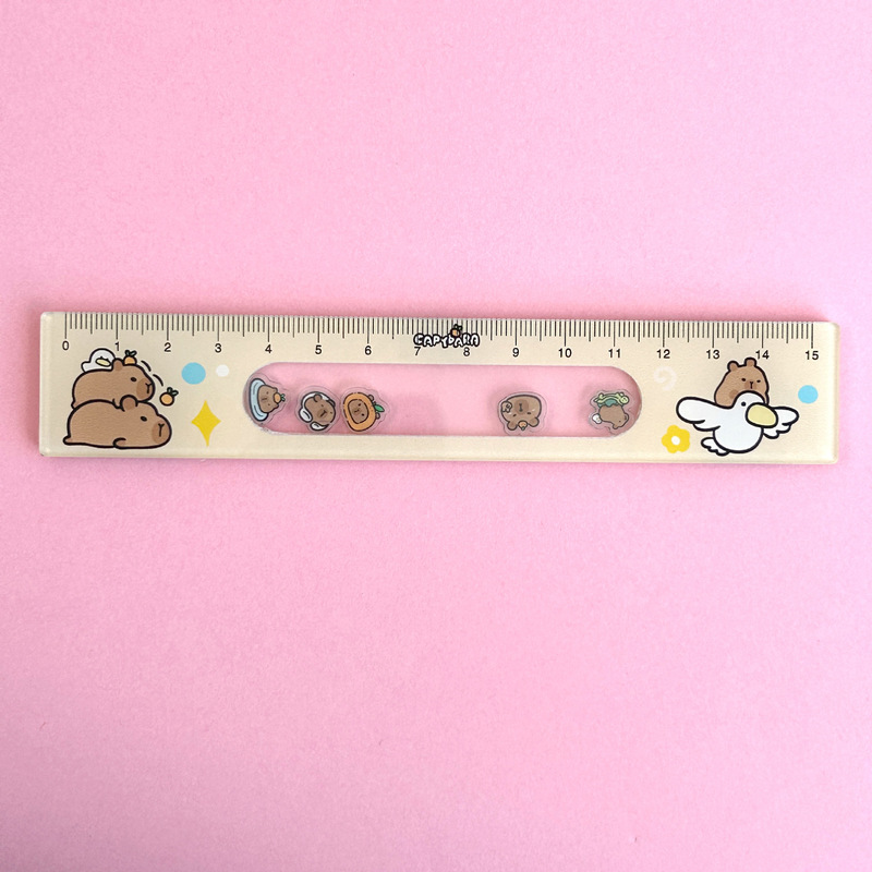 漫画かわいいロッキング定規サンリオ大集合楽しいルビークレヨンしんちゃんパチャ犬KT猫定規|undefined