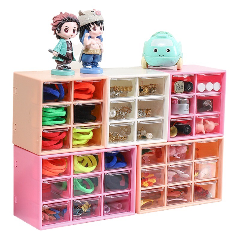 9 Palace GRID Mini caja de almacenamiento cajón ins estilo almacenamiento transparente joyería Nueve Palacio frijol mano cuenta organización gabinete