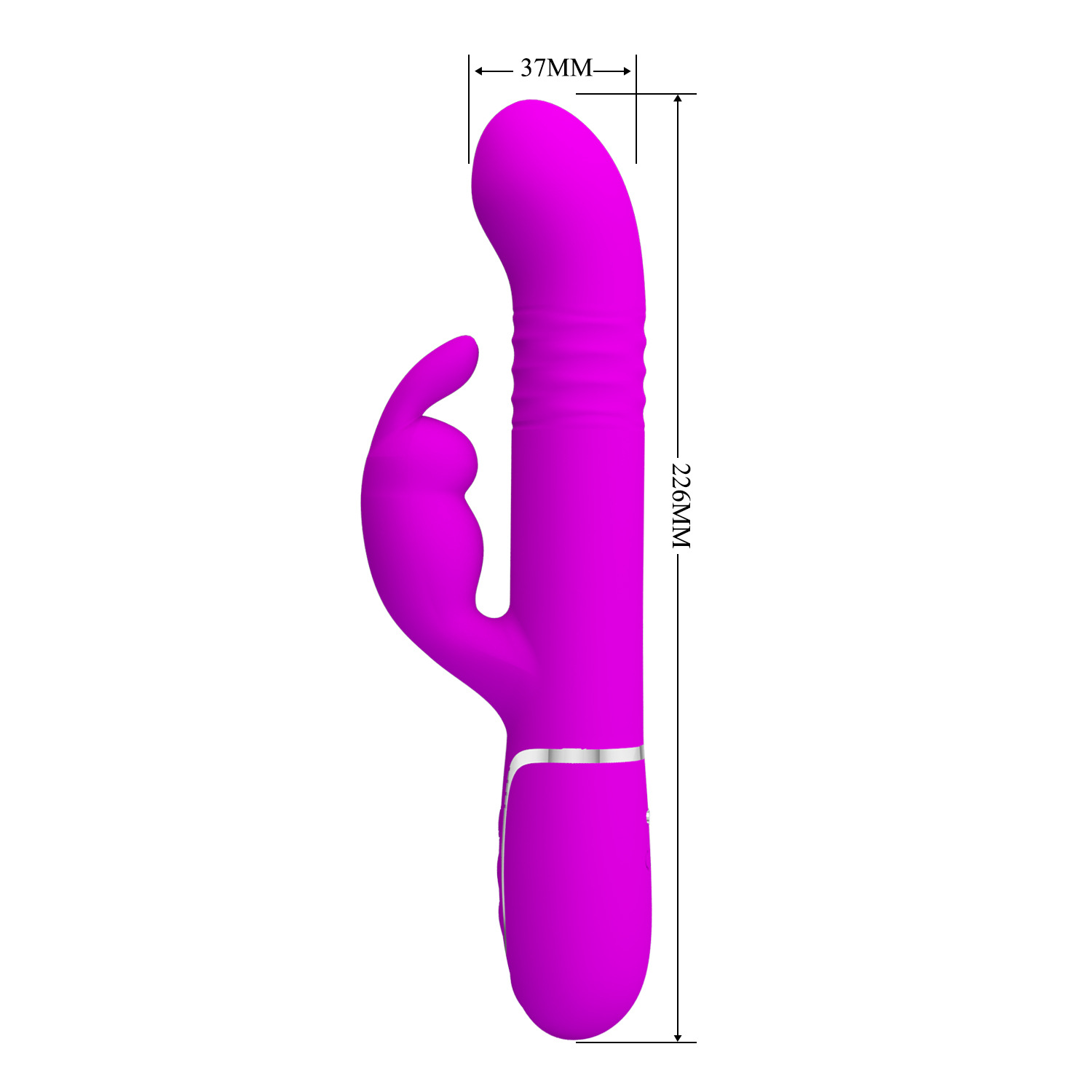 Rabbit Vibrator Multi-frequency Rotating Bead Telescopic Massager_voghion.com