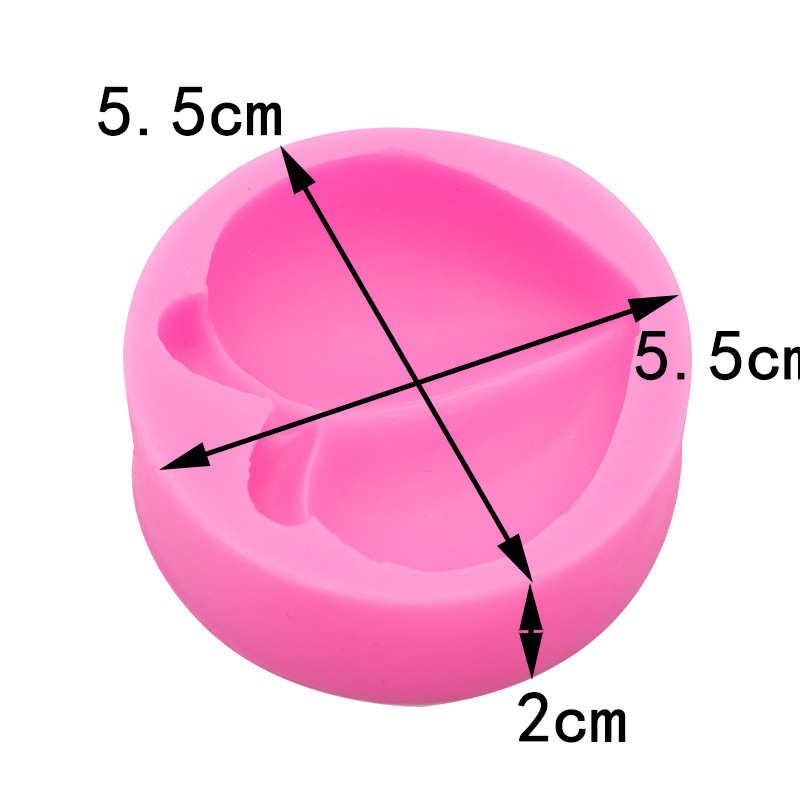 Q versión melocotón molde de silicona pastel hornear Decoración Accesorios chocolate fondant vela aromaterapia molde yeso