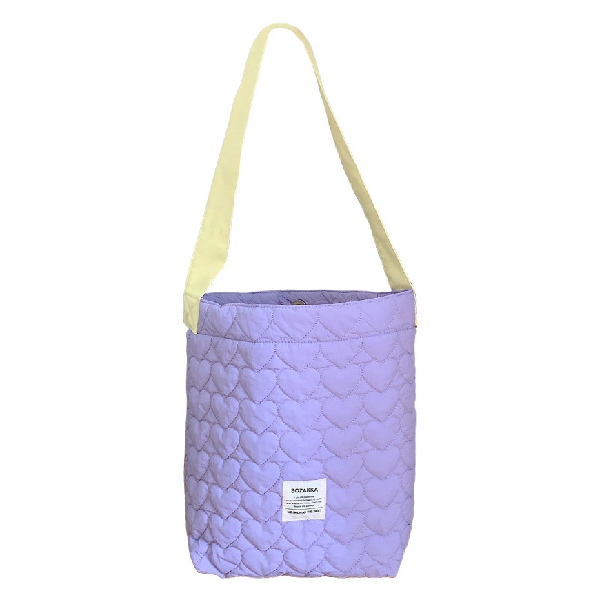 38241 ins nuevo contraste de color bolso de hombro estudiante femenino práctico bolso de gran capacidad de la momia acolchado bolso de hombro femenino