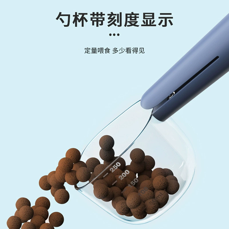 Новая ложка для корма для домашних животных Прозрачная со шкалой Дозирование еды Ложка для кошек и собак Ложка для корма 6