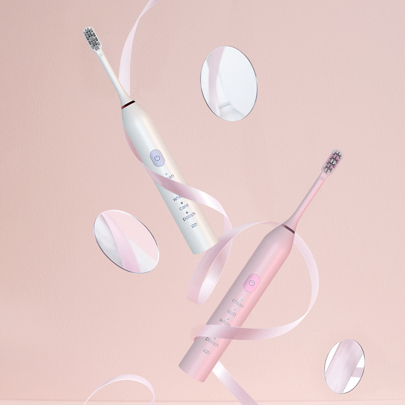 Cross-Border Sonic Electric Toothbrush with Fine Soft Bristles for Adults Rechargeable Fully Automatic Sonic Electric Toothbrush for Couples