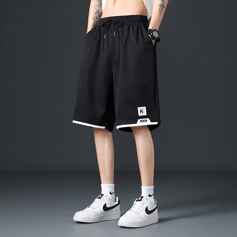 Ice Silk Shorts for Men, Summer 2025, Quick-Drying Beach Shorts, Five-Point Shorts, Loose Casual Sports Mid-Length Pants, Workwear Ice Silk Shorts for Men, Summer 2025, Quick-Drying Beach Shorts, Five-Point Shorts, Loose Casual Sports Mid-Length Pants, Workwear