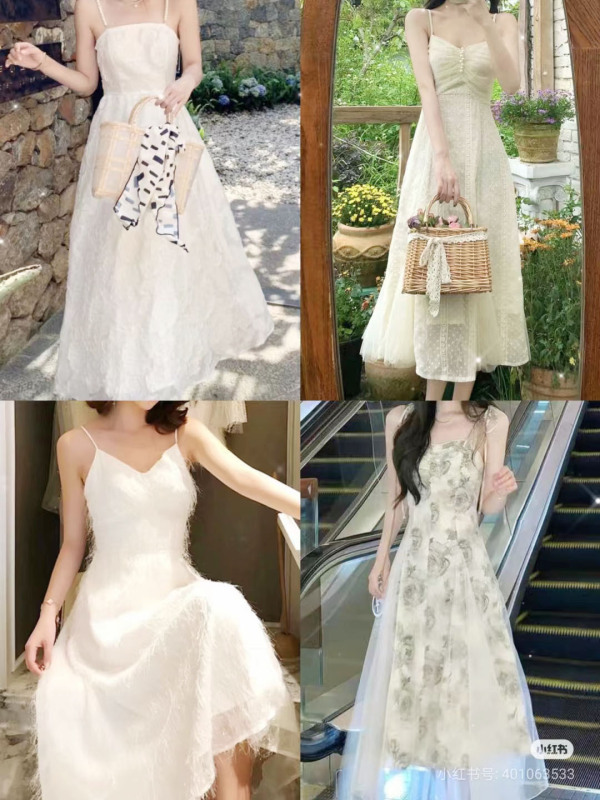 13ラインの新しい夏の韓国風ロングスカート花柄サスペンダードレス小さな新鮮なスカート婦人服卸売供給|undefined