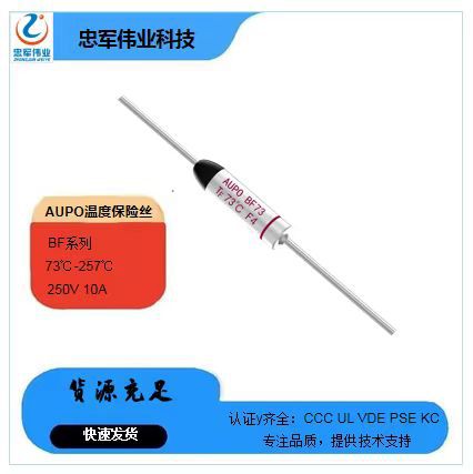 AUPO BF240温度保险丝240度 250V 10A金属温度保险丝热熔断器保护