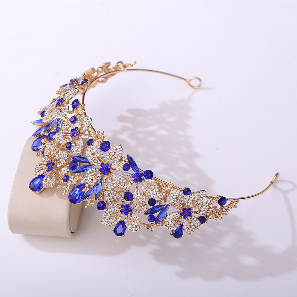357g Weight Crown Hair Accessories Type 1 Piece Quantity Wedding, Birthday, Festival Occasion Alloy Material Leaves Pattern All Seasons Season Women's Gender Diamond Design Simple Style, Shiny Style Simple Style Shiny Women's Leaves Alloy Diamond Crown 18
