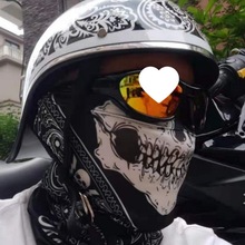 户外摩托车骑行运动面巾3D术头巾围脖套透气骷髅面罩夏季工厂批发