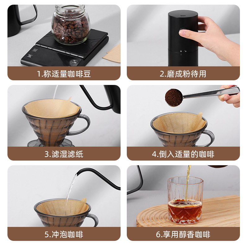 Juego de café hecho a mano, caja de regalo, máquina de café pequeña de manivela, molinillo de granos de café para el hogar, utensilios de café de regalo