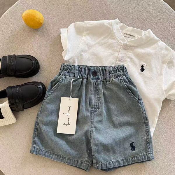 Children's denim summer shorts for boys