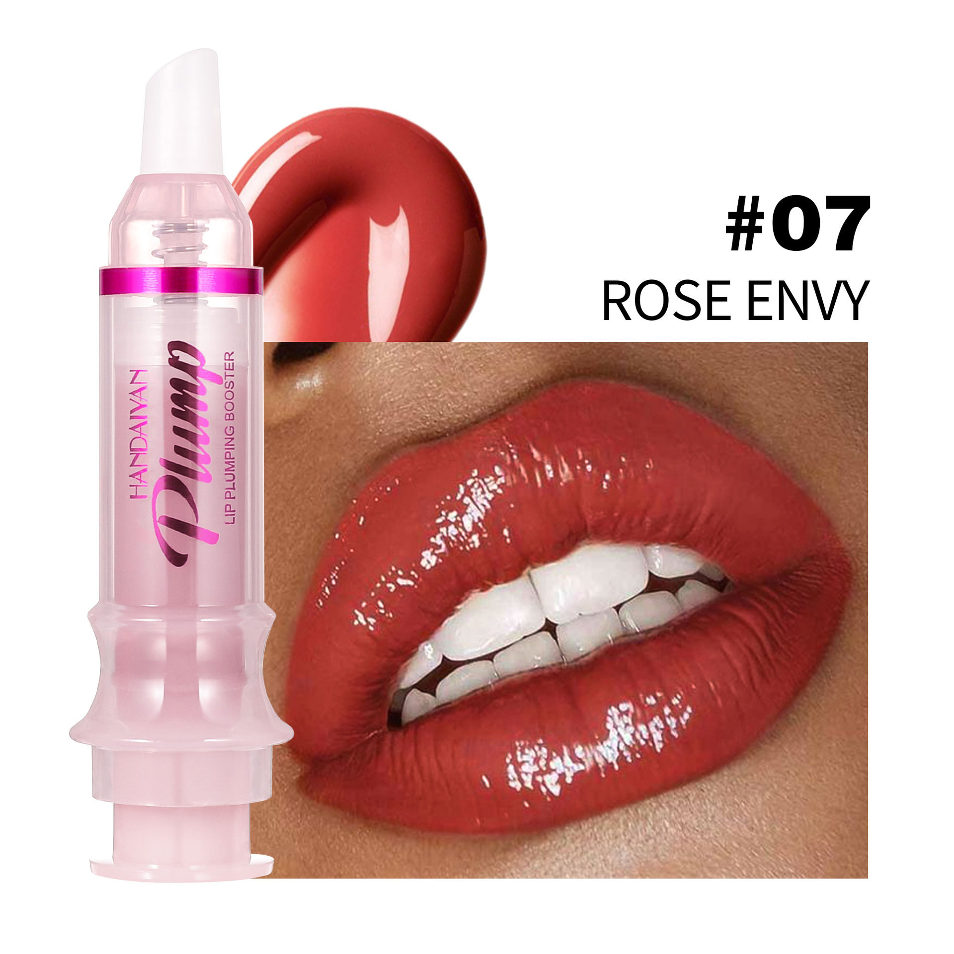 Labios transfronterizos Aceite de labios Tubo de aguja Labios densos handaiyan Brillo de labios ligeramente picante Dudu Lips Espejo de vidrio Brillo de labios