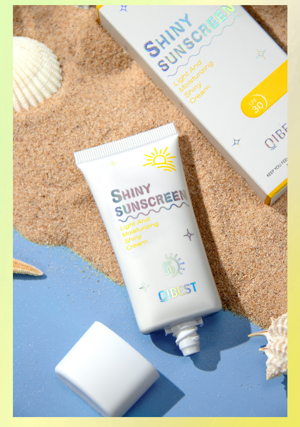 QIBEST Cross-border Isolation Pearlescent Brightening Primer Moisturizing, Natural, Refreshing, Oil-Control and Non-Greasy Hydrating Isolation Lotion undefined