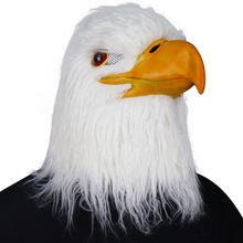 跨境电商热卖老鹰面具动物面具万圣节老鹰面具美国国鸟白头鹰面具