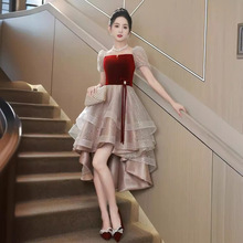 新娘结婚敬酒服2025新款小个子订婚晚礼服轻奢高级感宴会连衣裙女