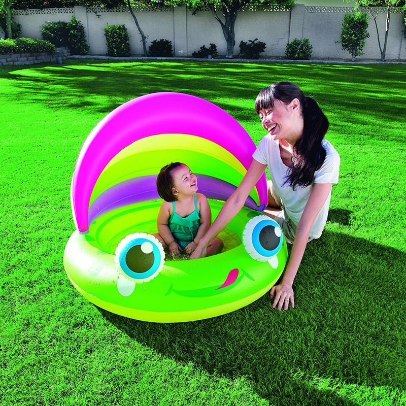 New inflatable pool outdoor sunshade frog fountain children's swimming pool children's swimming ocean ball play pool