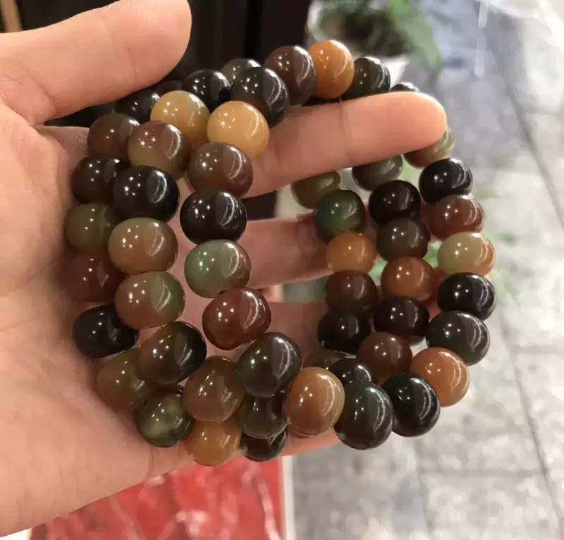 Apple, bead bracelet, rosary with round beads, Bodhi rosary, wholesale