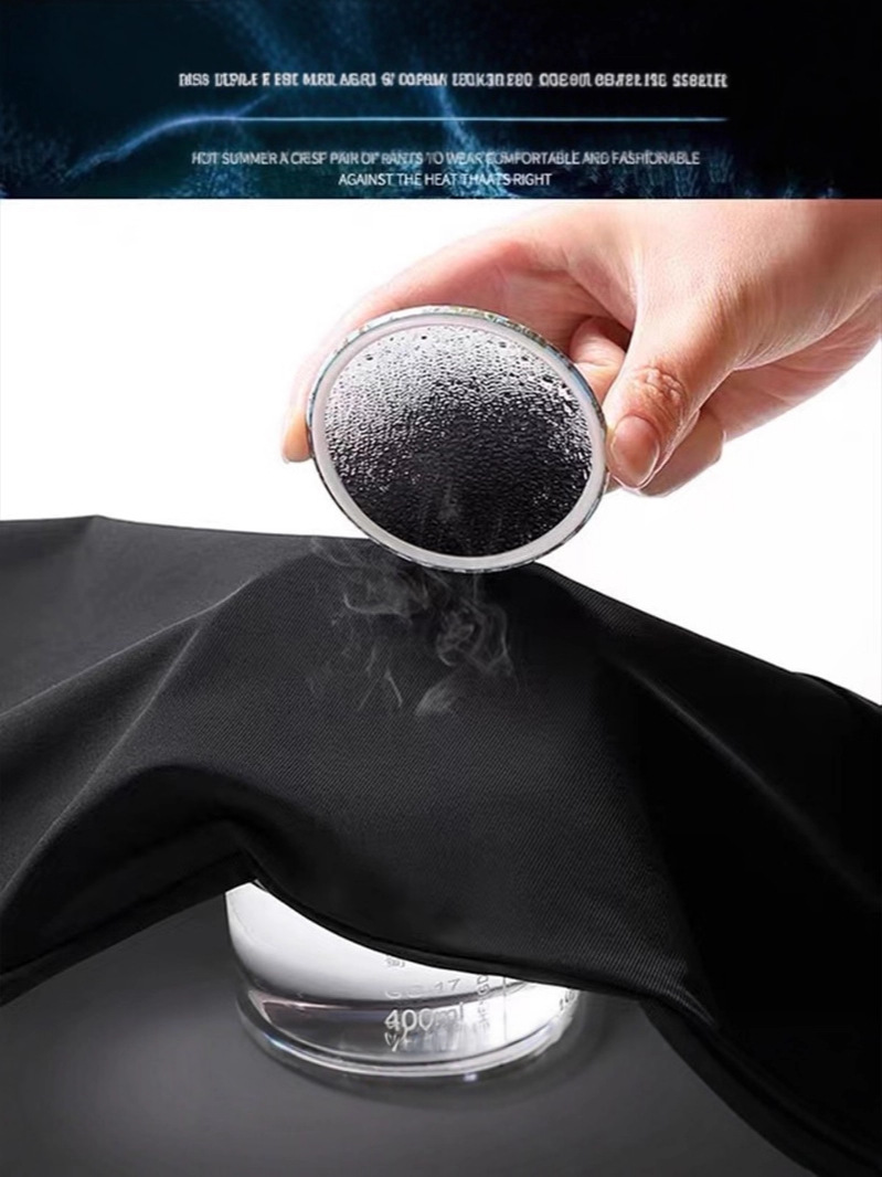 Summer Thin Air-Conditioned Pants Ice Silk Pants Men's Summer Sports Pants Breathable Black Trousers Quick-Drying Casual Leggings Sweatpants