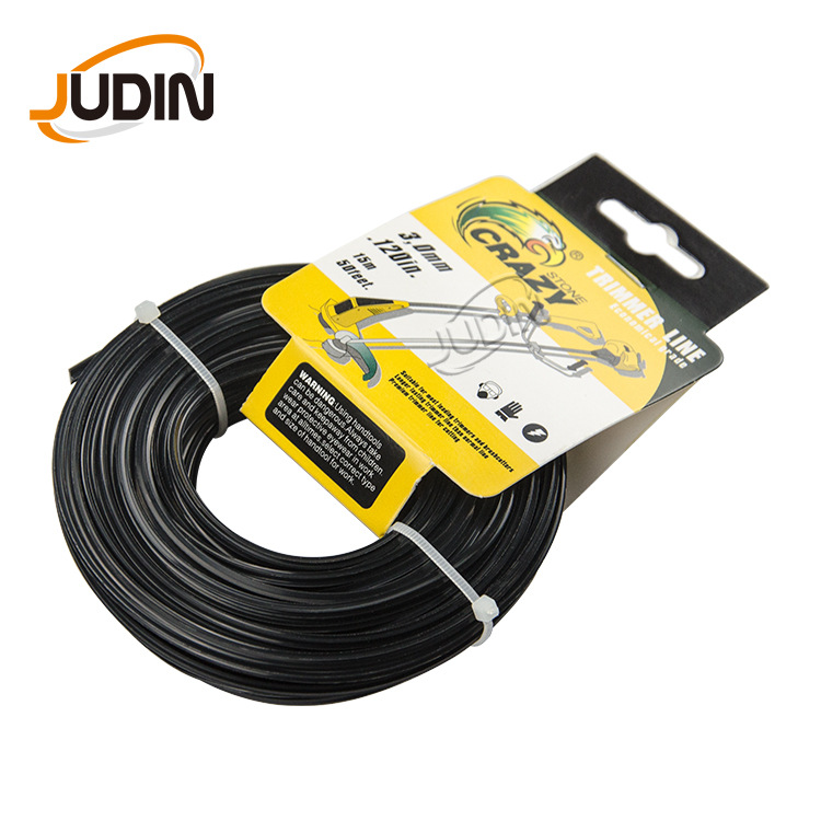 五角星型打草绳 黑色 Nylon Trimmer Line 五边形割草线