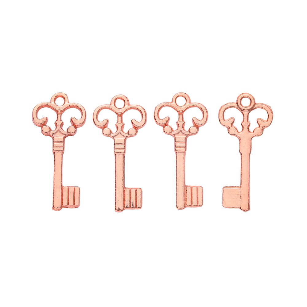 2g Weight Pendant Jewelry Making Type DIY Jewelry Accessories Classification 1 Piece Quantity Alloy Material Key Pattern Plating Design Cute, Retro Style 1 Piece Alloy Key Pendant DIY Jewelry Accessories 5