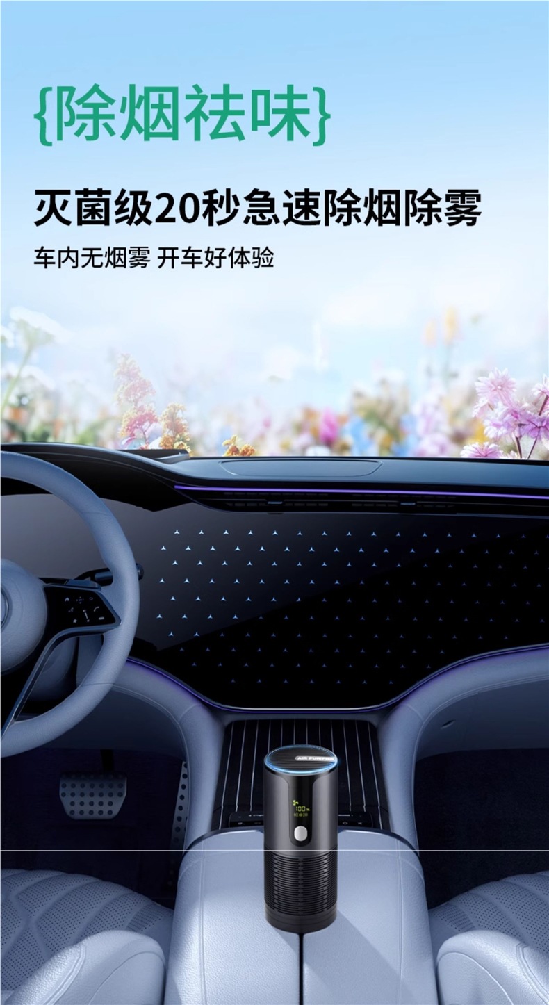 Car Air Purifier Suitable for Xiaomi Car Pm2.5 Negative Ion New Car Interior to Eliminate Formaldehyde and Remove Odor