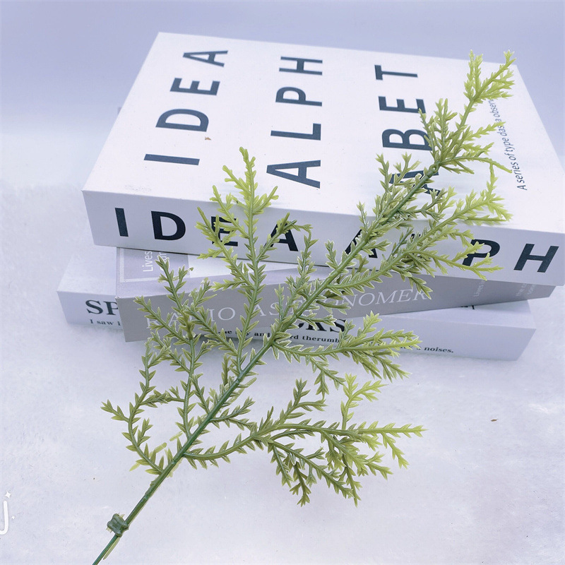 Decoraciones de Navidad hojas verdes ramas agujas de pino ramas árbol de Navidad guirnalda colgante de pared hecho a mano accesorios de bricolaje decoraciones