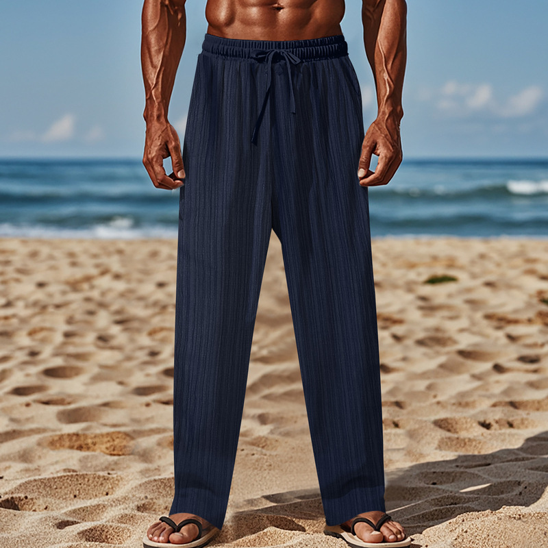 European and American Cross-Border Amazon Men's Large Size Solid Color Straight Trousers Sports Casual Loose Straight Trousers European and American Cross-Border Amazon Men's Large Size Solid Color Straight Trousers Sports Casual Loose Straight Trousers