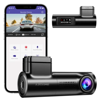 跨境AZDOME行车记录仪M330语音声控WIFI手机互联重力感应便捷安装