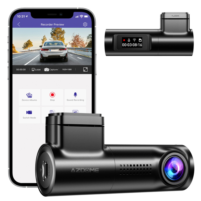 Cross-border AZDOME driving recorder M330 voice voice control WIFI mobile phone interconnection gravity sensing convenient installation Cross-border AZDOME driving recorder M330 voice voice control WIFI mobile phone interconnection gravity sensing convenient installation