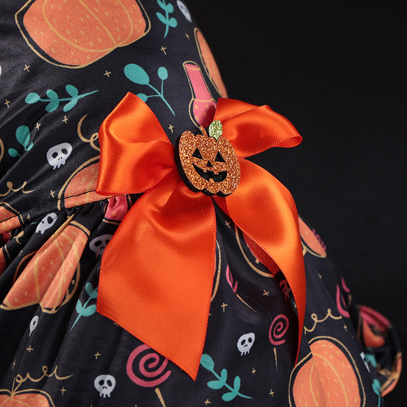 Ropa para mascotas Fiesta de Halloween Falda para mascotas de calabaza Teddy Bomei Ropa para perros pequeños y medianos Estilo explosivo transfronterizo
