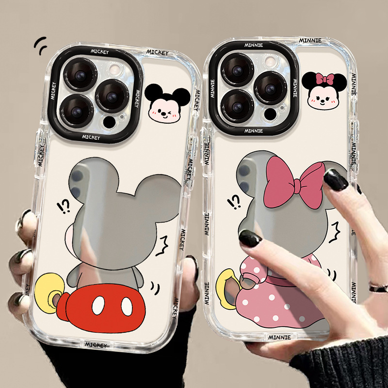 For Apple 16Pro Max Mobile Phone Case Women's iPhone14 Cute Mickey 13Pro Couple 12 Mirror 15 Face For Apple 16Pro Max Mobile Phone Case Women's iPhone14 Cute Mickey 13Pro Couple 12 Mirror 15 Face