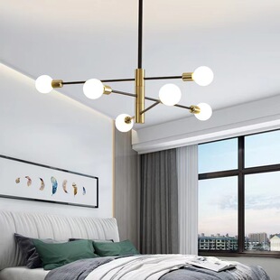 Cross-border Nordic living room chandelier modern simple LED study new lamp creative personality bedroom branch ceiling lamp