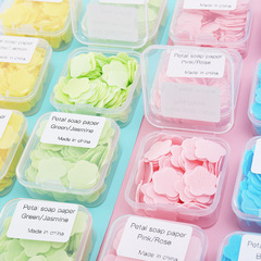 Creative Promotion Travel Soap Flowers Manufacturer Wholesale Portable Paper Soap Outdoor Hand Washing Petal Scented Soap Sheets Paper Soap Bars