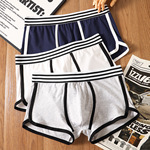 男士内裤男平角裤中腰舒适纯棉透气运动简约青年四角裤潮流短裤衩