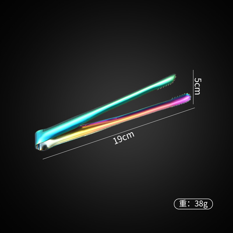 Acero inoxidable estilo coreano abrazadera de barbacoa pan casero abrazadera de carne buffet grueso alargado abrazadera de alimentos antideslizante grado de alimentos