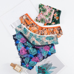 Cross-border sourcing low-rise sexy G-string women's lace edge T-shorts light and breathable invisible triangle underwear