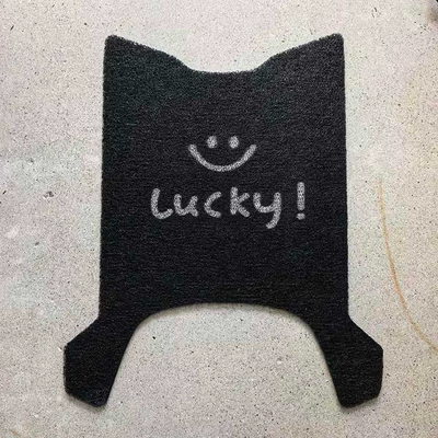 Electric vehicle foot mat Foot Pad Thickeneded Waterproof White - yadi-white-shark-7090-long-ec-w-side-pedal-version-smiley-face