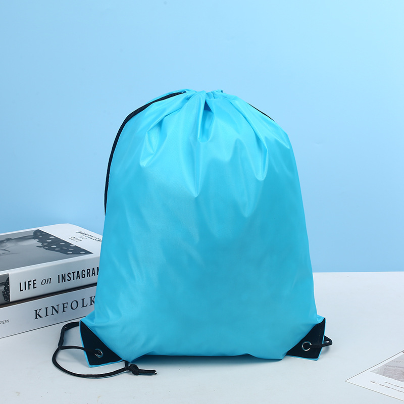 Bolsos de poliéster, mochila de Maratón de baloncesto al aire libre, bolsa de recogida de cuerda de tela de Oxford personalizada
