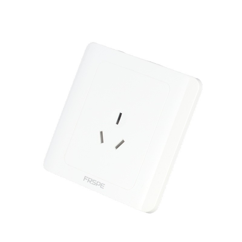 Estándar nacional de tres agujeros 10A panel de toma de corriente ignífugo de pared de montaje oculto lámpara de emergencia refrigerador panel de toma de corriente de tres patas