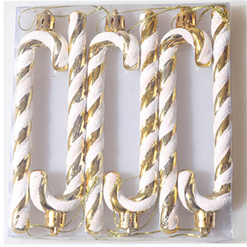 Muletas de Navidad transfronterizas colgantes 13cm muletas colgantes pintados decoración del árbol de Navidad colgantes decoración de Navidad al por mayor