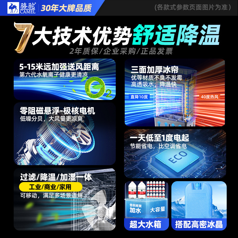 キャメル工業用空冷ファン大型商業家庭用小型水添加空調ファン冷却ファン蒸発工場ワークショップ|undefined