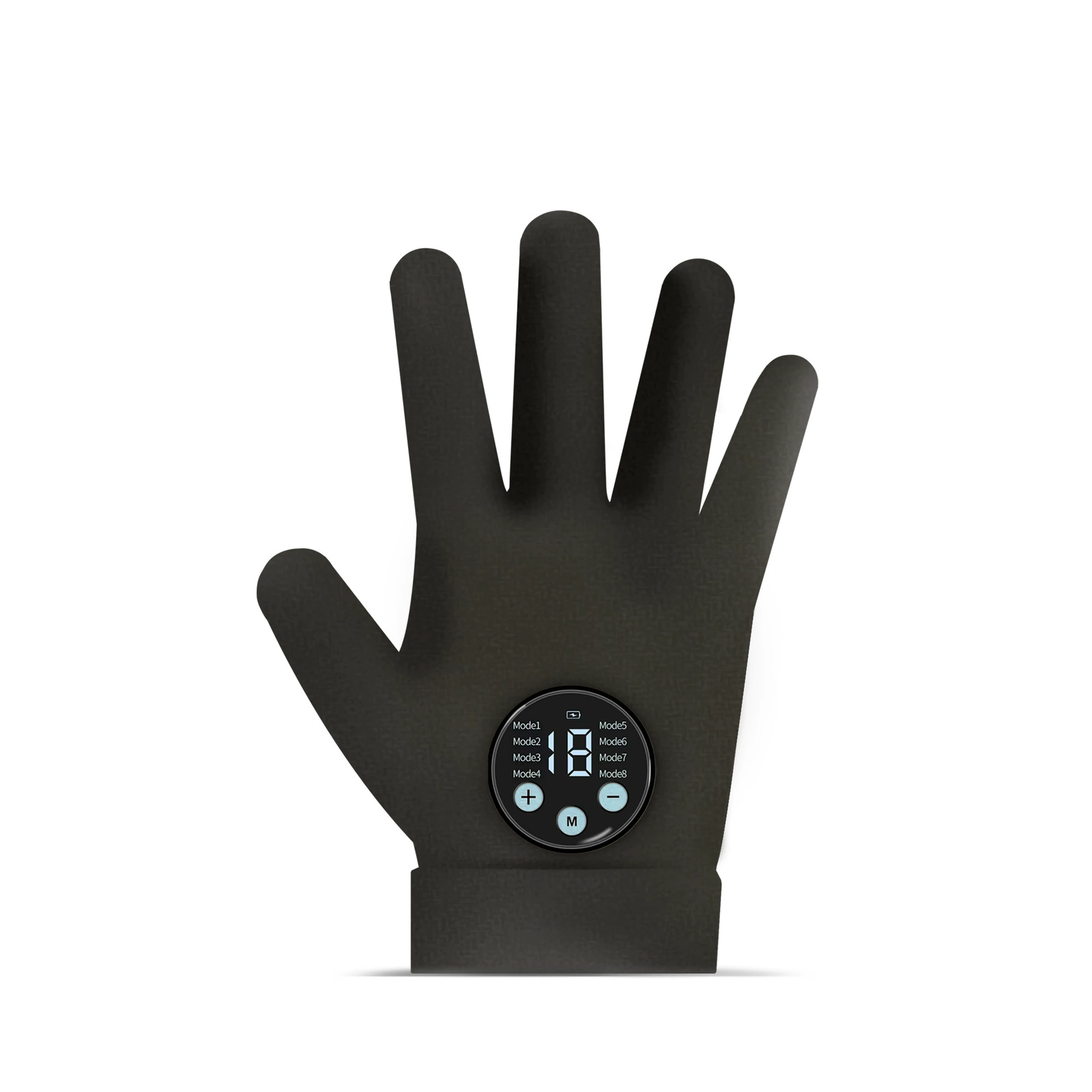 EMS massage gloves, cosmetic/professional, black, multiple host options