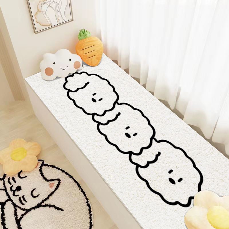 Ins fresco dormitorio cama manta hogar gran área gato-como alfombra de dibujos animados de Cachemira-como la ventana de la Bahía sala de estar mat