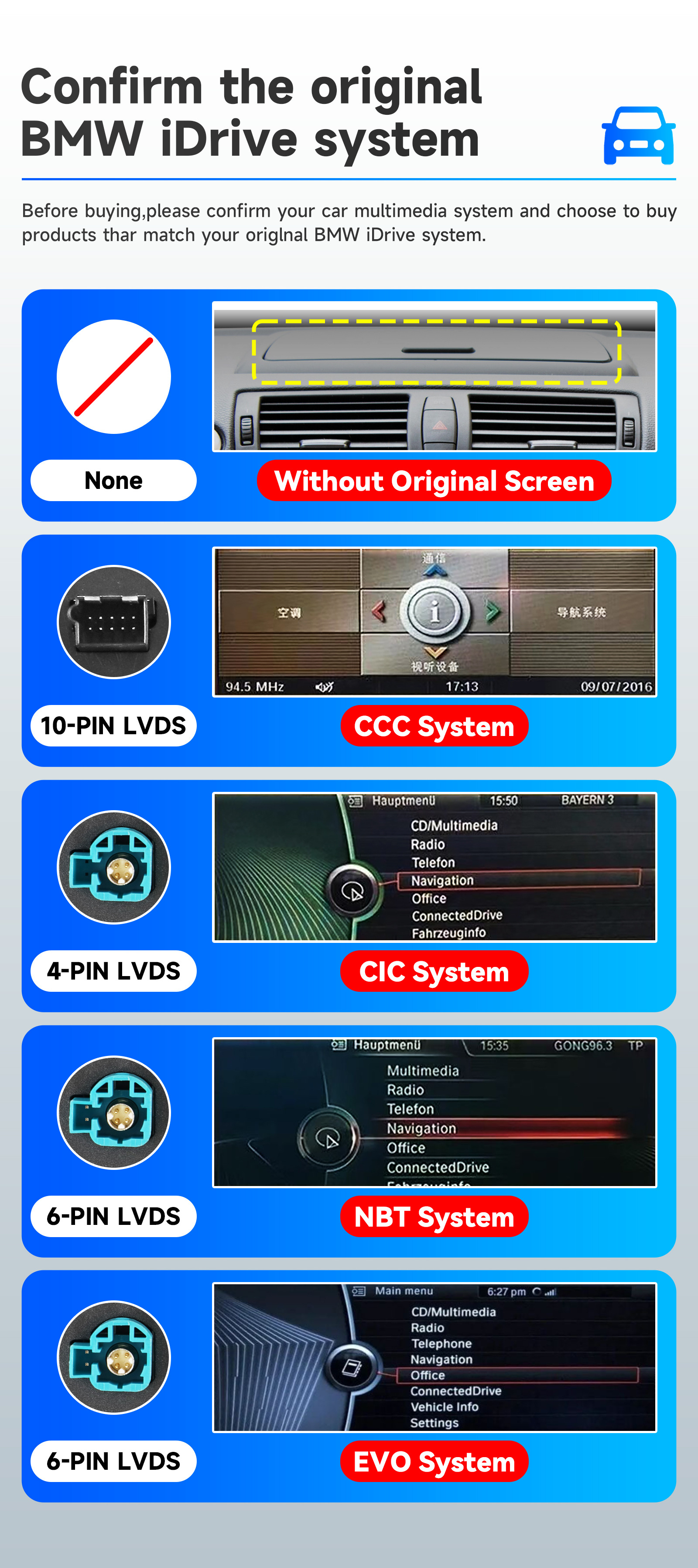 12.3inch Suitable for BMW 05-08 E90 E92 3 Series central control large screen Linux car GPS navigation CCC