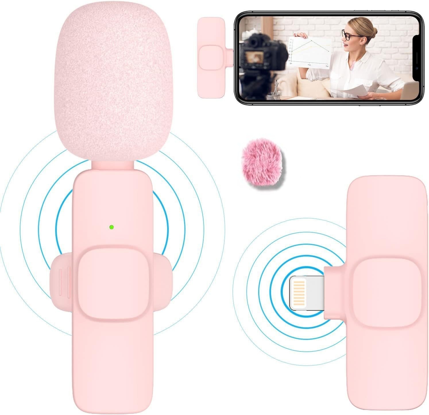 Ventas transfronterizas calientes K9 multicolor teléfono móvil mini micrófono inalámbrico de collar tipo micrófono de radio en vivo reducción de ruido mini micrófono