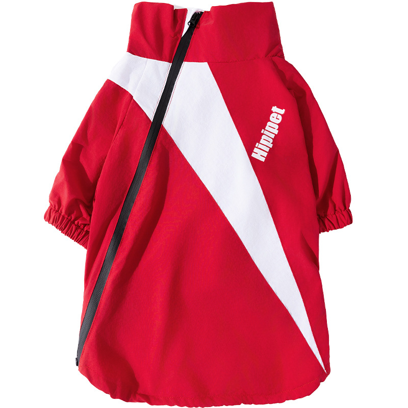 Chaqueta de perro grande de color de contraste de primavera y verano transfronteriza de dos pies ajustados golden retriever labrador ropa para perros