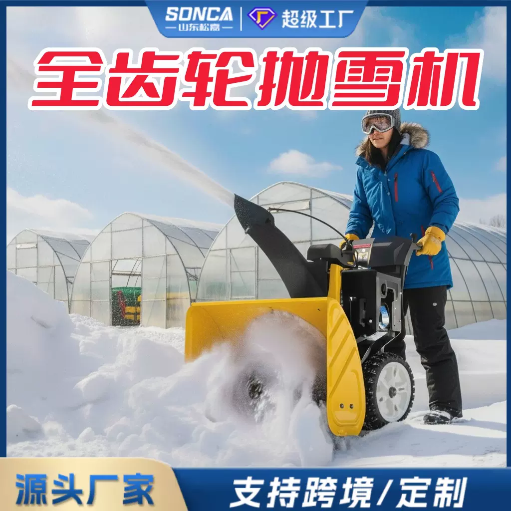 大棚除雪扬雪机广场车场扫雪机学校小区除雪机大马力手推式抛雪机