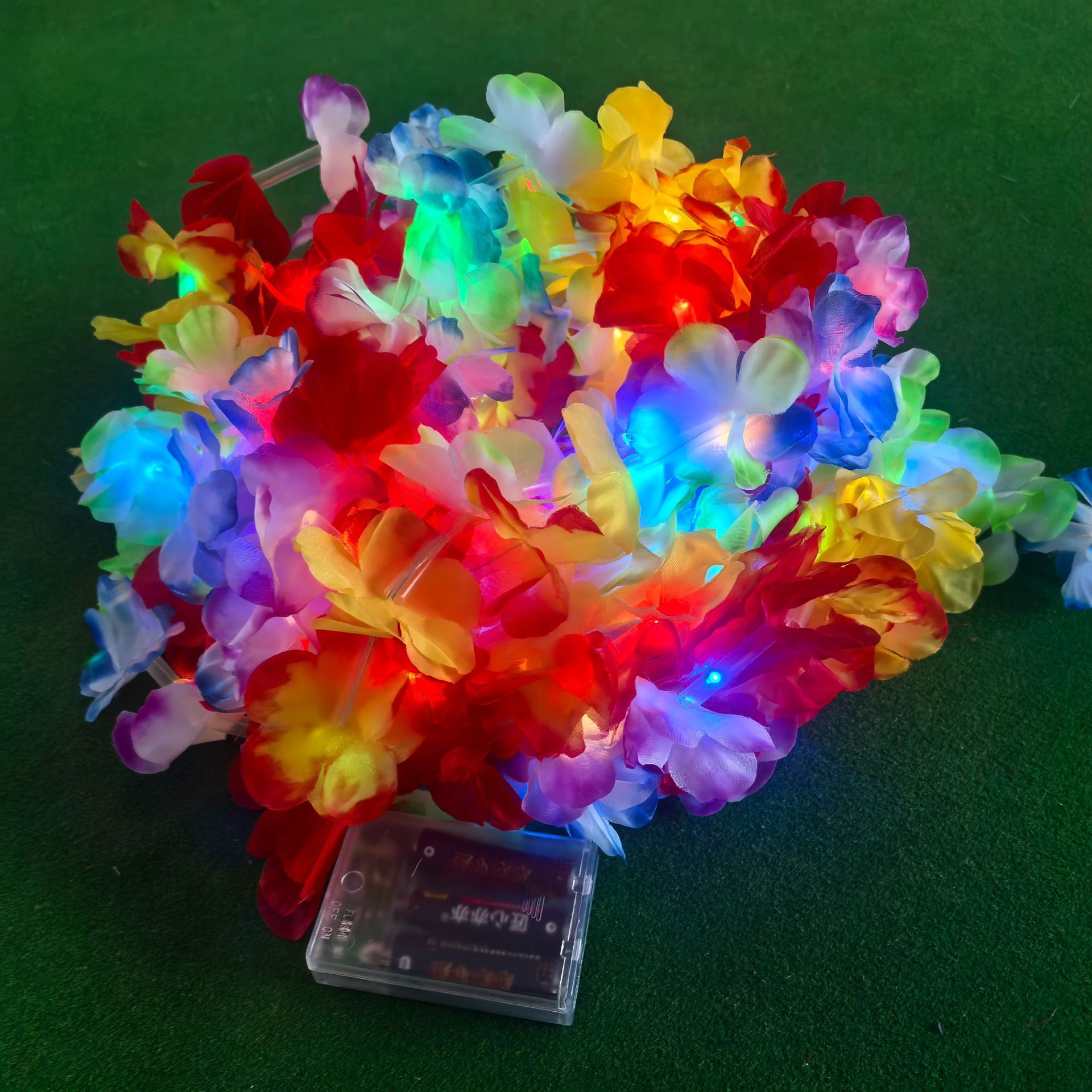 Guirlandas de color con luces Hawaiian al aire libre interior festiva decoración decorativa decoración de baile de cumpleaños guirlandas